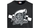 T-shirt Turbo charger logo med text checker